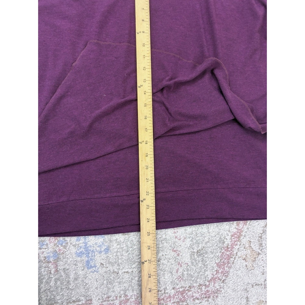 Soft Surroundings Slouchy Purple Knit Pullover High Low Curved Hem V-Neck PXL - Picture 6 of 11